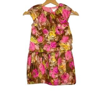 Crewcuts Pink Floral Bubble Dress Girl's Size 3